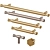 Elegant DUKE Brass Meraki Handles 3D model small image 4