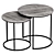 Set of Two Grey Coffee Tables 3D model small image 1