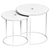 Set of Two Grey Coffee Tables 3D model small image 2