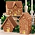 Gingerbread Village Houses Set 3D model small image 2