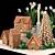 Gingerbread Village Houses Set 3D model small image 5