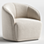 Modern White Boucle Chair Model 3D model small image 6