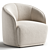 Modern White Boucle Chair Model 3D model small image 8