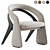 Elegant Olga Dining Chair 3D model small image 1