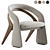 Elegant Olga Dining Chair 3D model small image 3