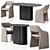 Modular Dining Set in Varied Colors 3D model small image 15