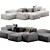 Davis Modular Sofa by Amura 3D model small image 2