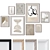 Wall Art Set with Frames 3D model small image 1