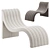 Meridian Furniture Upholstered Chaise Lounge 3D model small image 2