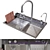 Digital Waterfall Luxury Kitchen Sink 3D model small image 1