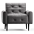 Luxury Delve Velvet Armchair - 2017 3D model small image 2
