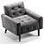 Luxury Delve Velvet Armchair - 2017 3D model small image 4