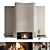 Modern Fireplace Wall Decor Set 3D model small image 1