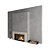 Modern Fireplace Wall Set 3D 3D model small image 2