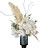 White Chrysanthemum Fern Bouquet deco 3D model small image 3