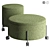 Adjustable Hubsch Pouffe Set 3D model small image 1