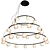 Modern LED Chandelier by Tribeca 3D model small image 1