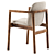 Elegant Rakino Dining Chair 3D model small image 2