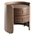 Firmo Bedside Table in Brown 3D model small image 1