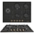 Stylish Maunfeld Gas Hob 3D model small image 1