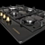 Stylish Maunfeld Gas Hob 3D model small image 4