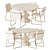 Stylish Corona 9 Dining Set 3D model small image 1