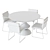 Stylish Corona 9 Dining Set 3D model small image 2