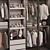 Modern Style Wardrobe System 3D model small image 4