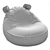 Cozy Bean Bag Chair with Ears 3D model small image 5