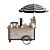 Mini Coffee Cart Model Set 3D model small image 3