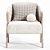 Boucle Upholstered Armchair: Zara Home 3D model small image 3