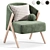 Boucle Upholstered Armchair: Zara Home 3D model small image 6