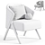 Boucle Upholstered Armchair: Zara Home 3D model small image 7