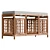 Storage Bench with Cushioned Seat 3D model small image 3