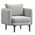 Modern Auburn Accent Chair Ensemble 3D model small image 1