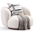  Modern Round Design Armchair 3D model small image 1