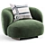  Modern Round Design Armchair 3D model small image 3