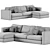 Coastal Comfort Chaise Sectional Sofa 3D model small image 4