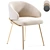 Elegant Emil Chair with Gold Legs 3D model small image 1