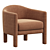 Elegant Isabella Chair West Elm 3D model small image 1