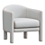 Elegant Isabella Chair West Elm 3D model small image 3