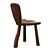 Walnut Accent Chair: Modern Elegance 3D model small image 2