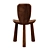 Walnut Accent Chair: Modern Elegance 3D model small image 5