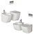 Essence-C Ceramic Bathroom Fixtures 3D model small image 1