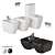 Happy D.2 Ceramic Bathroom Set 3D model small image 1