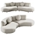 Modern Tokio Curved Sofa (Russian translation: Современный Диван Tokio с Изогнутым Д 3D model small image 9