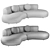 Modern Tokio Curved Sofa (Russian translation: Современный Диван Tokio с Изогнутым Д 3D model small image 1