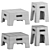 Inout Side Table Duo Options 3D model small image 3