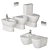 Darling New Ceramic Bathroom Set 3D model small image 1