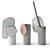 Bouroullec Clay Vases Collection 3D model small image 2